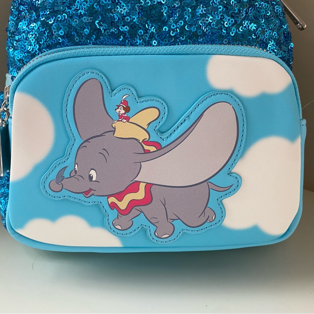 LOUNGEFLY Disney Dumbo Sequin Mini Backpack - Picture 5 of 15